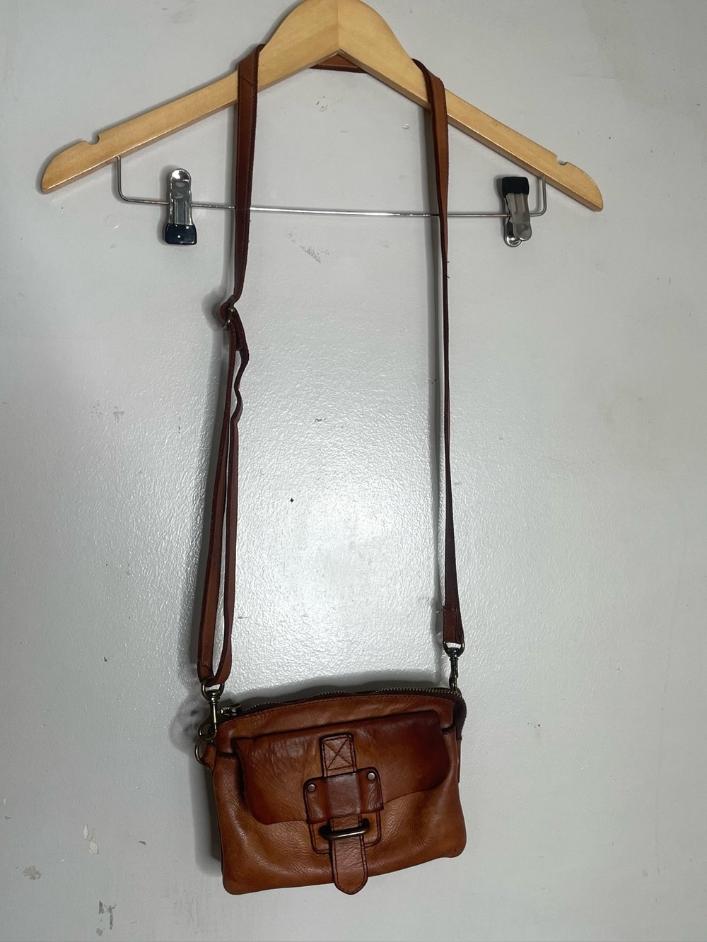 Harbour 2nd Brown Leather Crossbody Bag Purse Vintage Style Anchor Logo